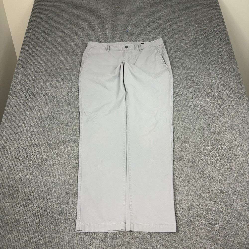 Bonobos Pants Mens 35 Gray Cotton Blend Stretch Chino Trousers Workwear Casual
